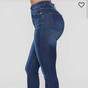 Fashion Nova Dark High Rise Skinny Jeans